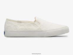 γυναίκες Keds διώροφο κυκλικό κροσέ slip σε sneaker άσπρο 006DX39