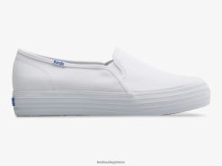 γυναίκες Keds τριπλό καμβά slip σε sneaker άσπρο 006DX40