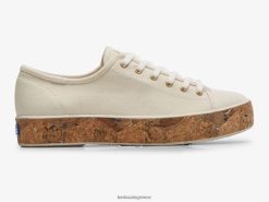 γυναίκες Keds Τριπλό λάκτισμα από φελλό foxing sneaker φυσικός 006DX166